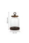 Hermia Tarro de Vidrio con Tapa de Madera de 1100 ml